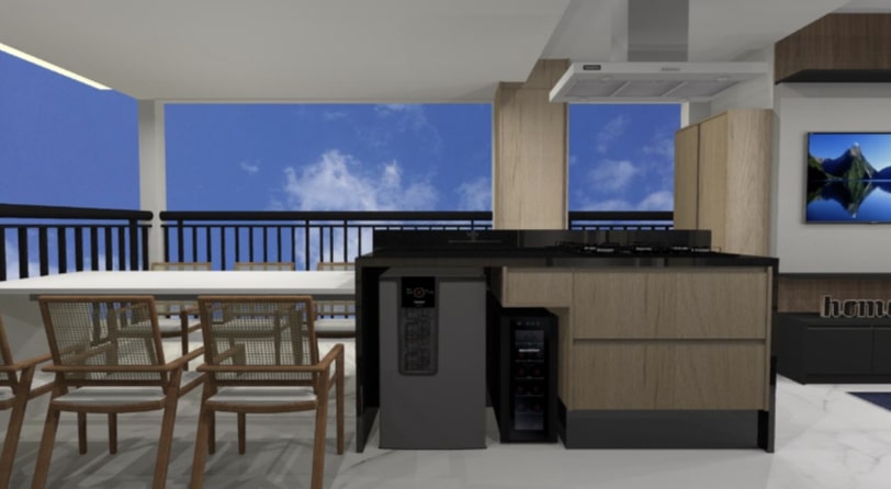 No Projeto Garden, reinventei a planta original para criar uma cozinha integrada, um lavabo para visitas e uma suíte acolhedora. Um layout moderno e funcional, perfeito para um casal que gosta de receber.