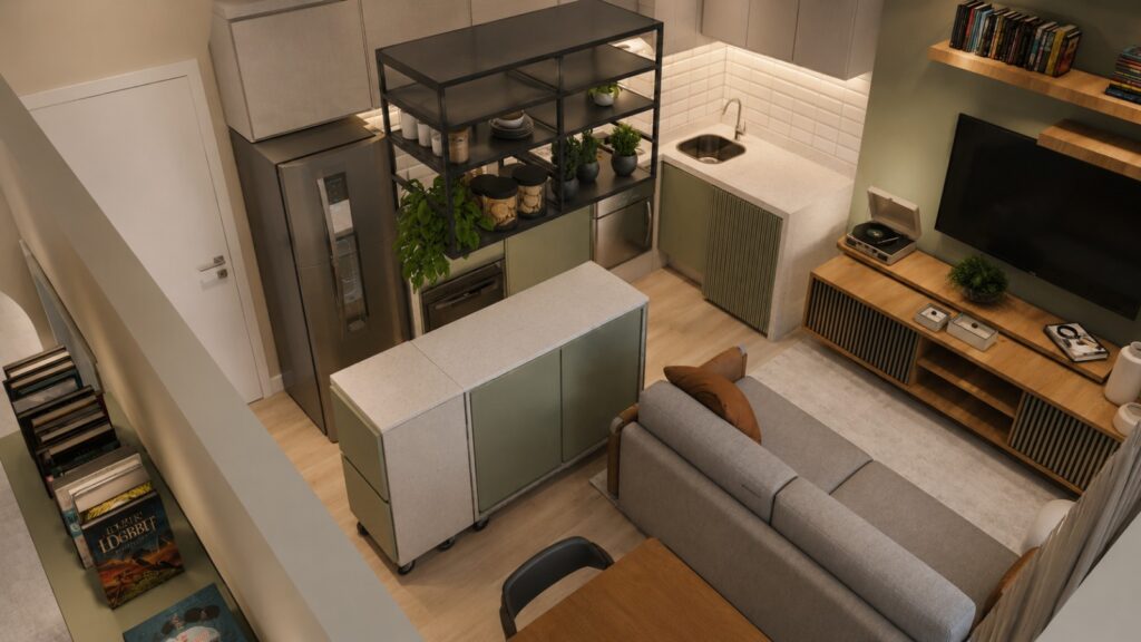 Projeto de interiores residencial Sabri Fidelis Arquitetura para apartamento contemporâneo em São Paulo